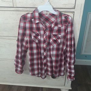 Plaid button down